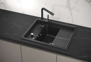 Мойка кухонная Granula Kitchen Space 6004, ШВАРЦ